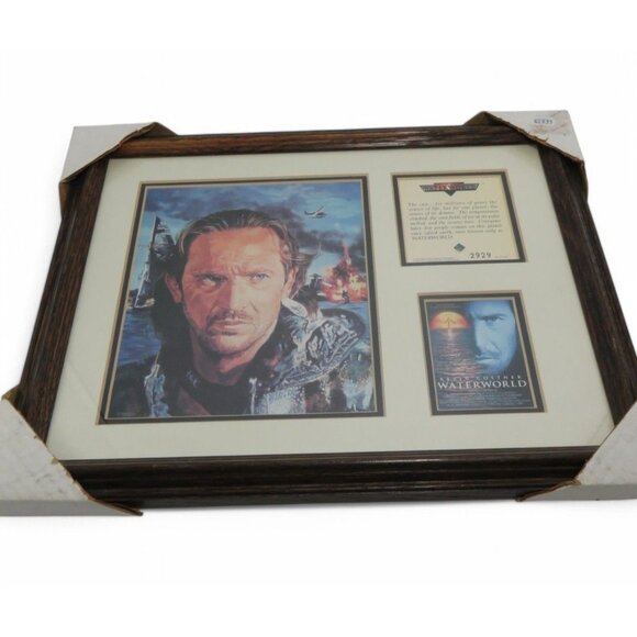 KEVIN COSTNER Waterworld Framed Movie Memorabilia Limited Edition in Wood Frame - Picture 6 of 7